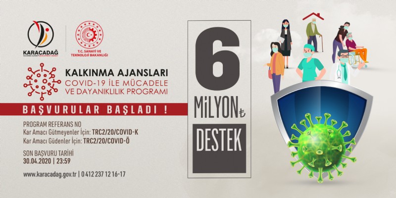 Ajansımız 6 Milyon Tl Bütçeli Covıd-19 ile Mücadele ve Dayanıklılık Programı Teklif Çağrısı’nı İlan Etti